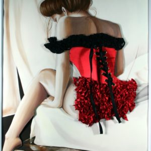 Femme au corset rouge